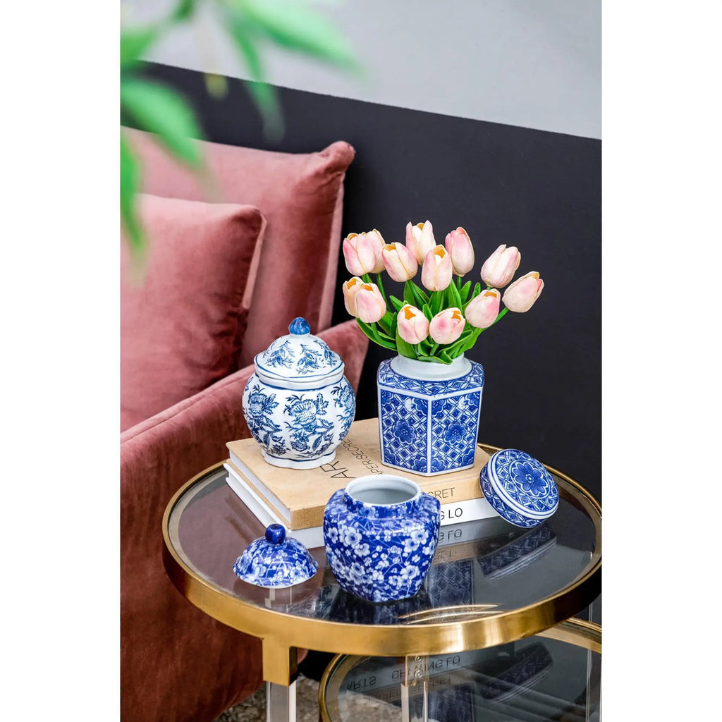 Blue & White Decorative Jar