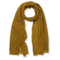 Flick Boiled Wool Scarf - Mustard