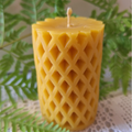 Small Lattice Beeswax Candle made of 100% Mānuka Beeswax