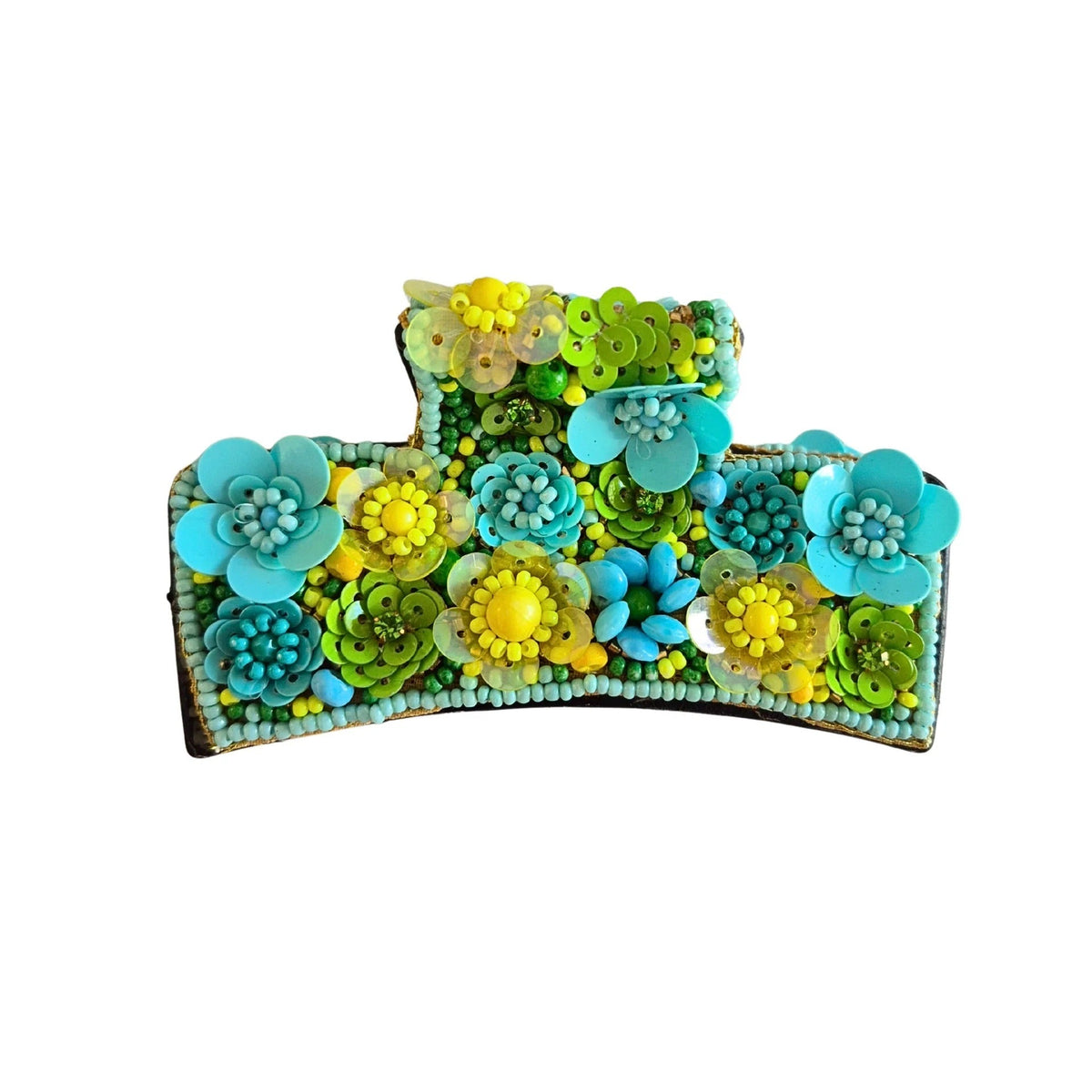 Sequin & Bead Hair Grip - Floral