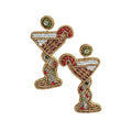 Christmas Cocktail Earring – festive beaded holiday jewellery