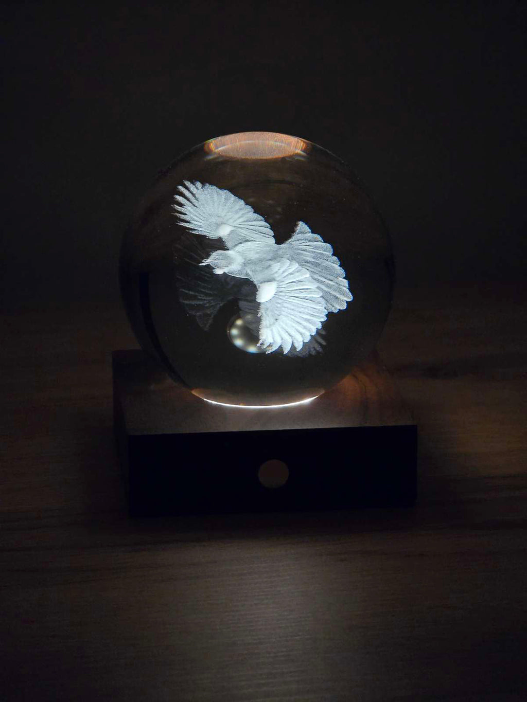 Tui 3D Laser Engraved Light - Walnut