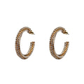 Earrings - FC Gold/diamante bling hoops