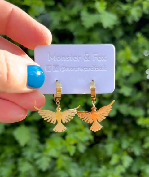 Golden Phoenix Earrings