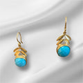 Earring - MoD 18K Gold Plt 4 Leaf Drop