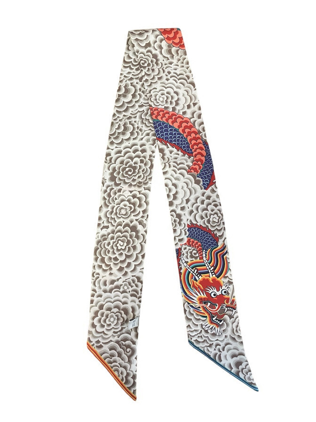 Inoui Neck/Hair Tie -DRAGON 8x120cm 100%Silk