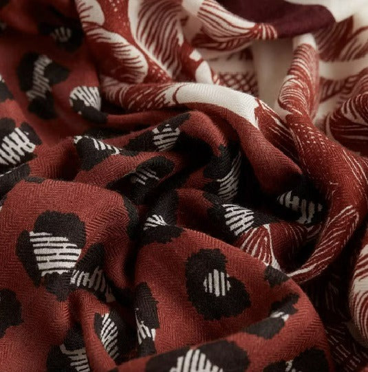 Jeux D’E Wool Silk Cashmere Scarf 100x190cm
