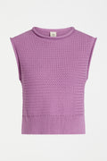 ELK Naya Knit Vest Violet basket weave layering vest
