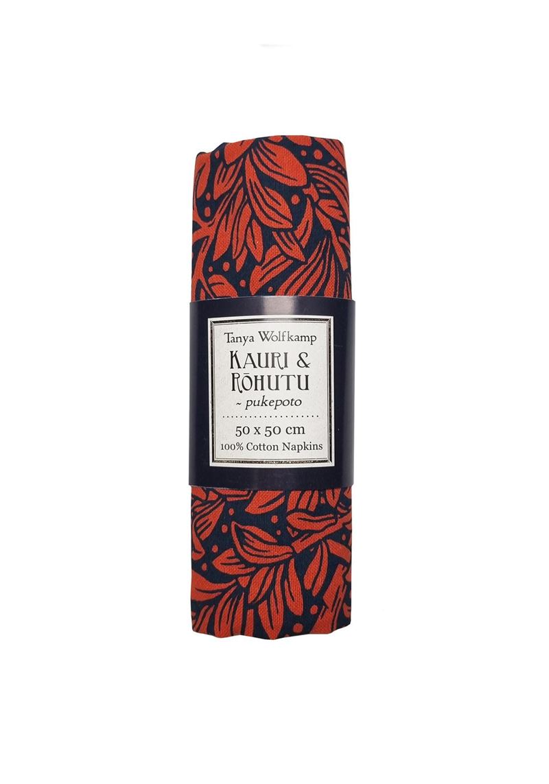 Kauri & Rōhutu Navy Cotton Napkin