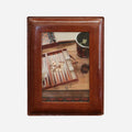 Leather Photo Frame 4x6 in brown – handcrafted home décor
