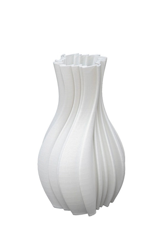 Louella White Ceramic Vase - Small