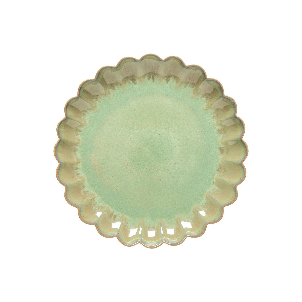 Marrakesh dinner plate 28cm eucalyptus stoneware with floral shaped edge