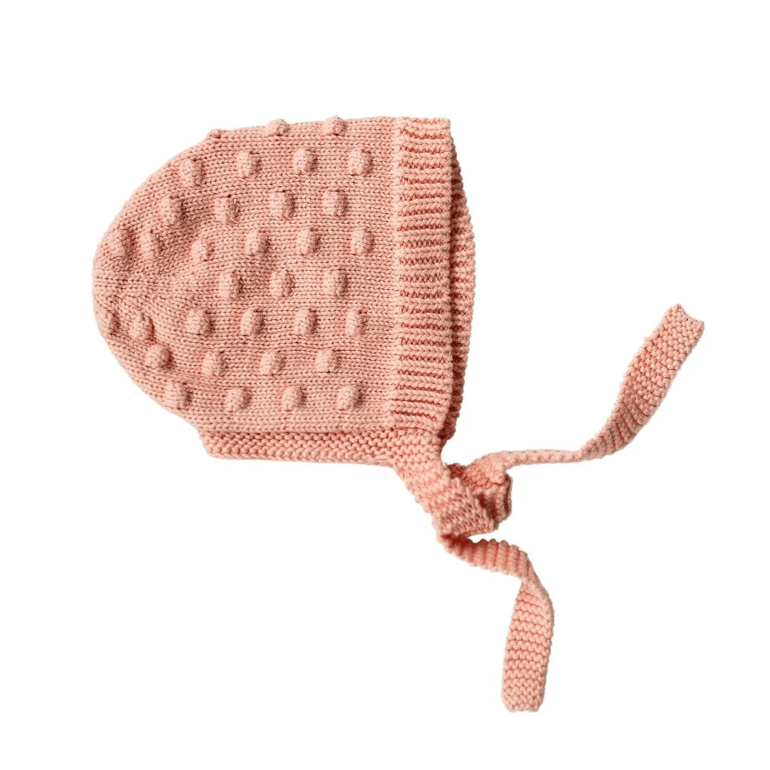 Marshmallow Bonnet Hat soft cotton knitted baby bonnet