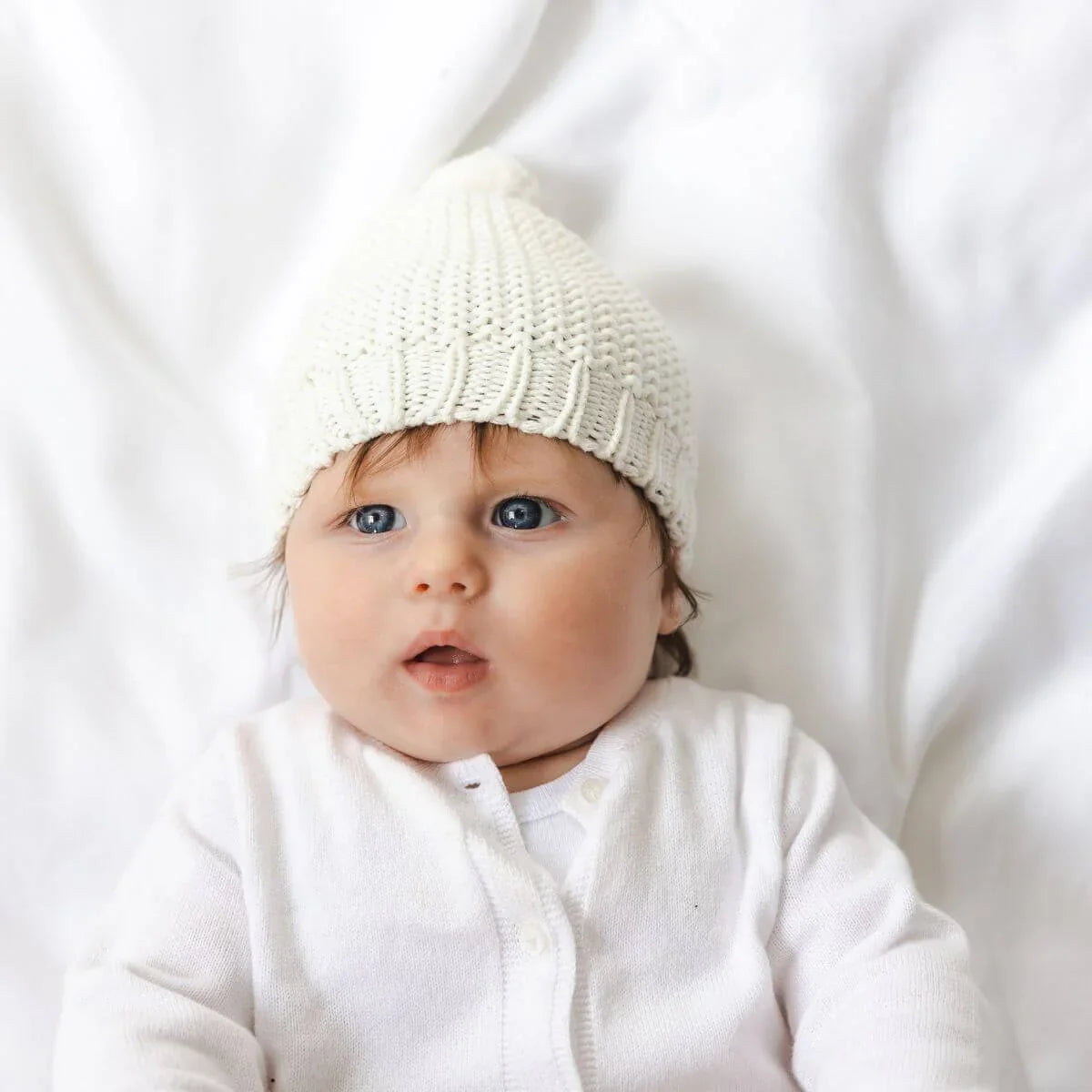 Mini Moss Baby Hat - Ivory