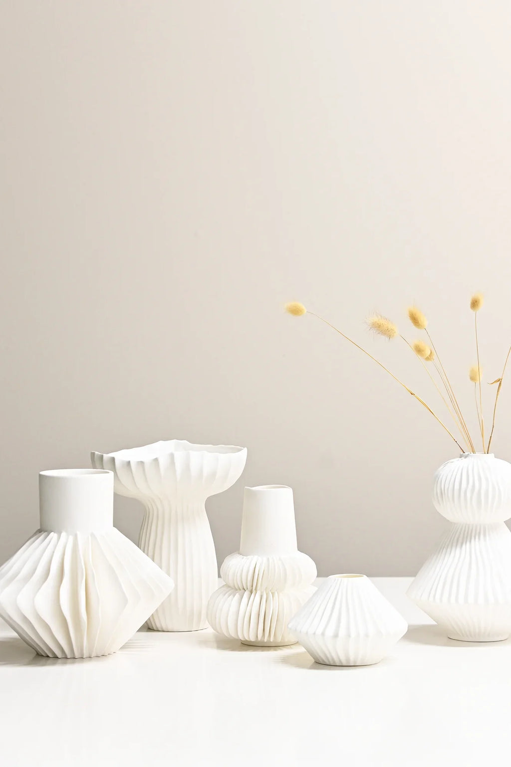 Mushroom Vase - White