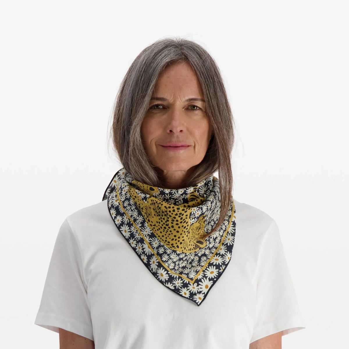 Inoui Scarf - PAMPA DAISY 63%Ctn37%Silk 65x65cm