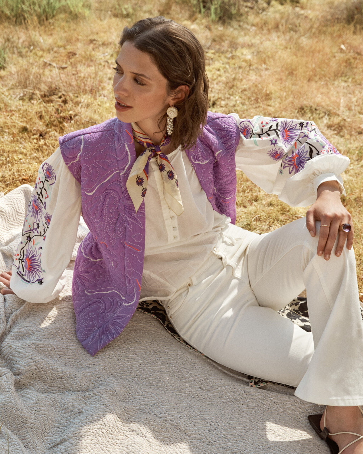 Blouse - Embroidery Purple