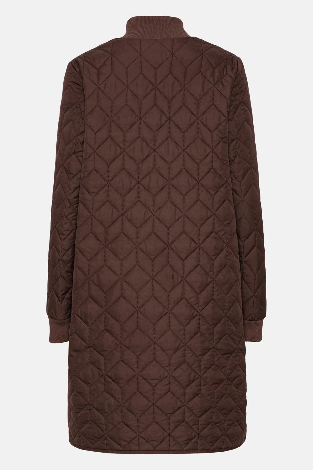 Art06 - Long Quilt Coat - Ebony