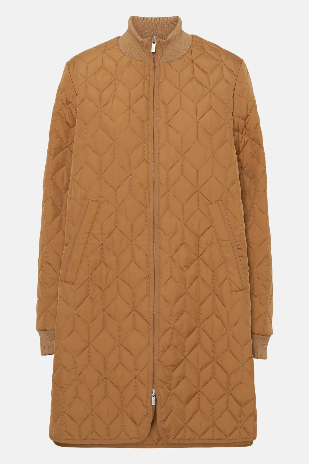ART 06 Long Quilt Coat - Cashew