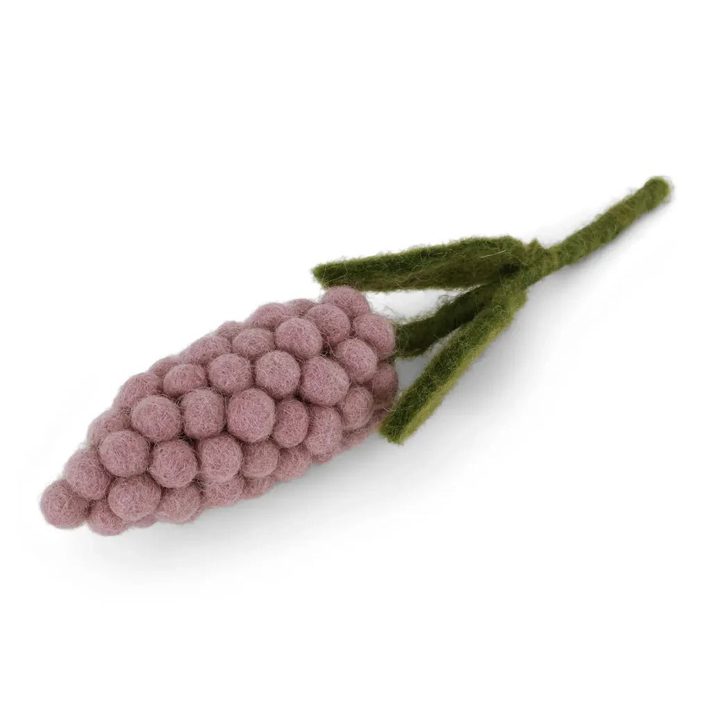 Felt Pearl Hyacinth Lavender wool flower handcrafted by Gry & Sif.