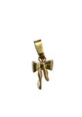 Small gold plated bow charm to personalise jewellery