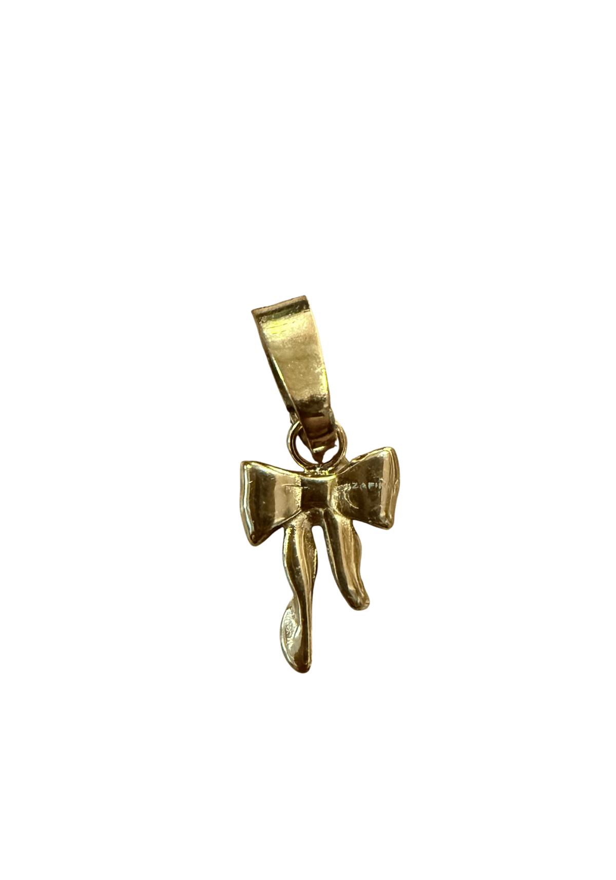 Small gold plated bow charm to personalise jewellery