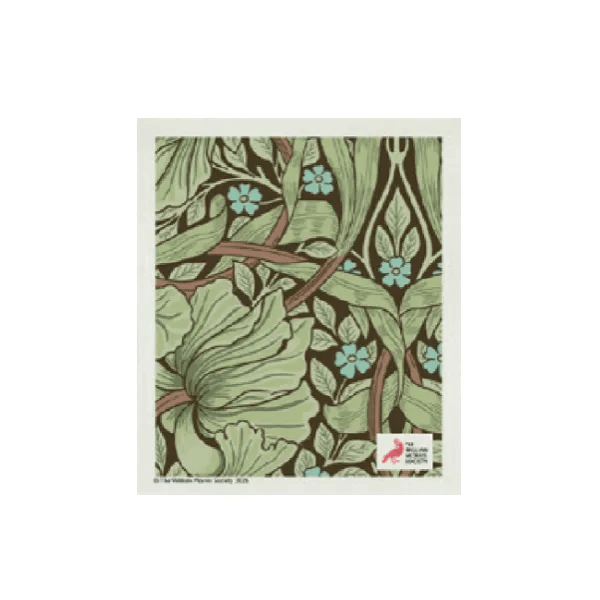 William Morris Swedish Dishcloth - Pimpernel Green
