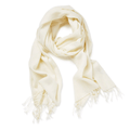 Cream Merino Wool Scarf – front view