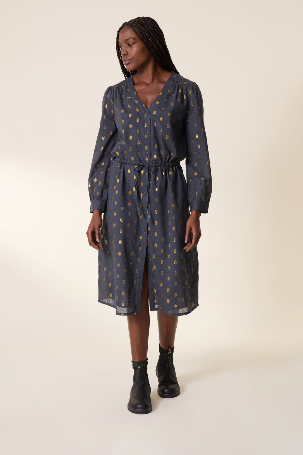 Remedy Dots Dress - Carbone