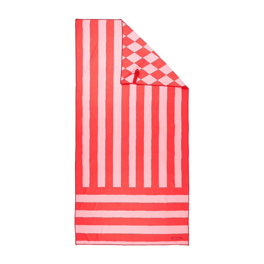 Beach Sand Free Towel in Red Stripes