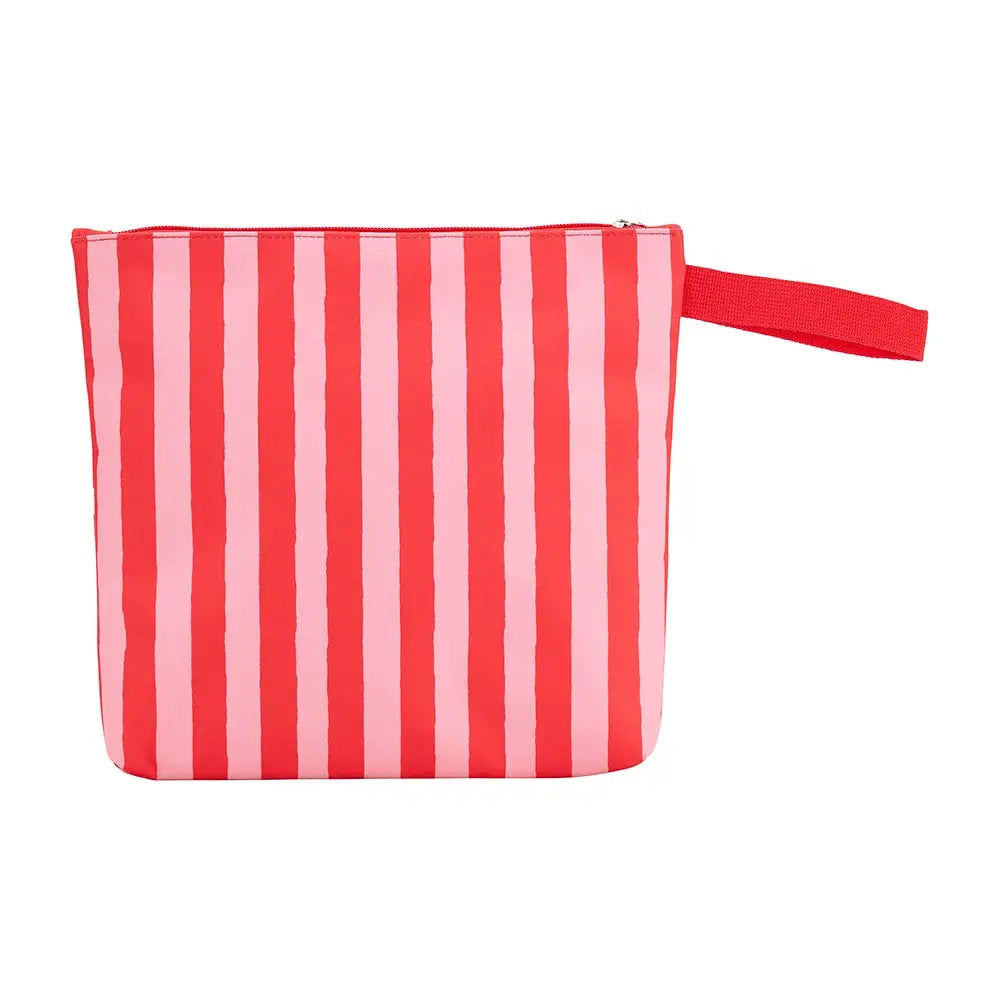 Red Stripe Beach Wet Pouch