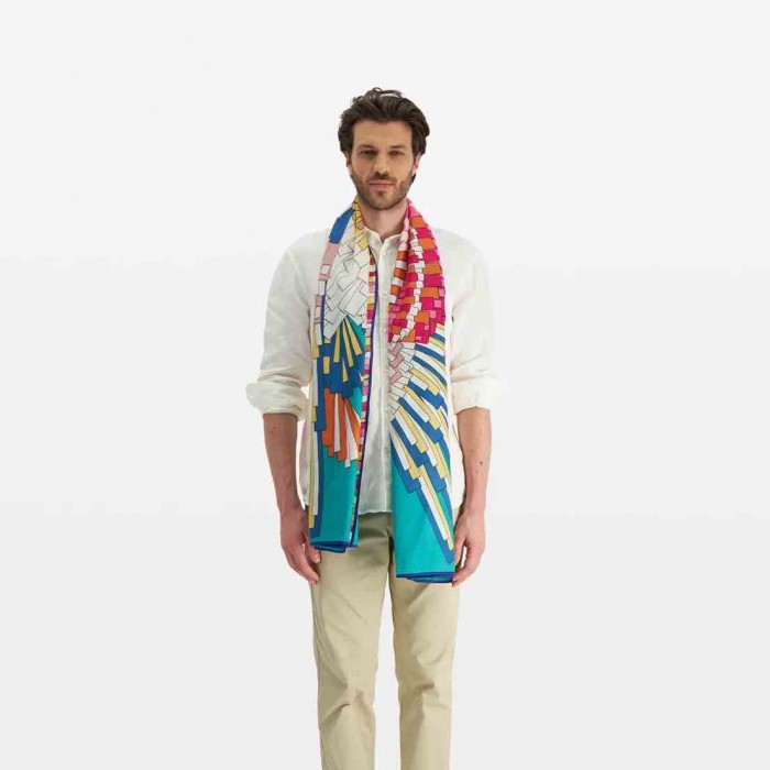 Inoui Editions Emerald SAGI Cotton Silk Scarf