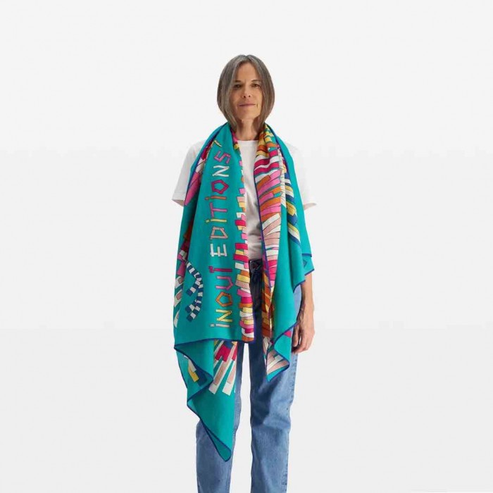 Inoui Editions Emerald SAGI Cotton Silk Scarf