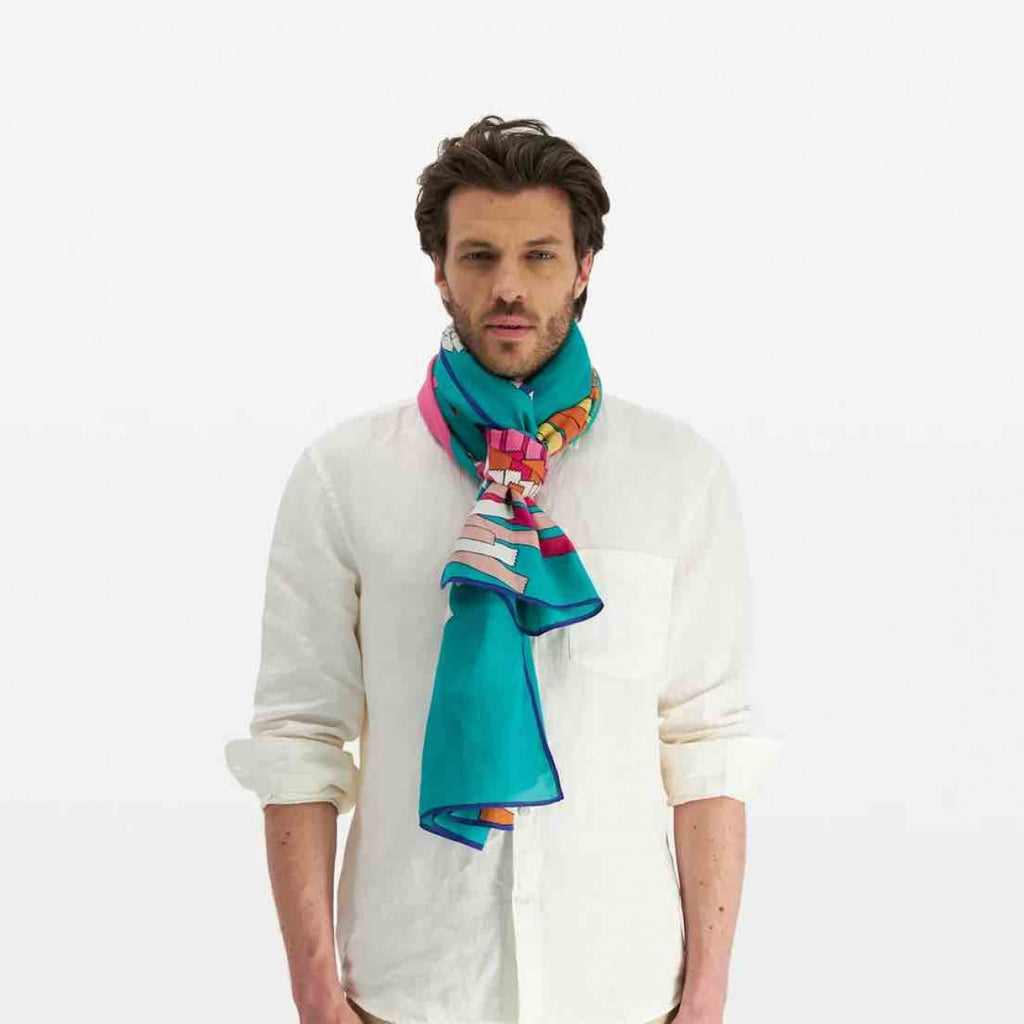 Inoui Editions Emerald SAGI Cotton Silk Scarf