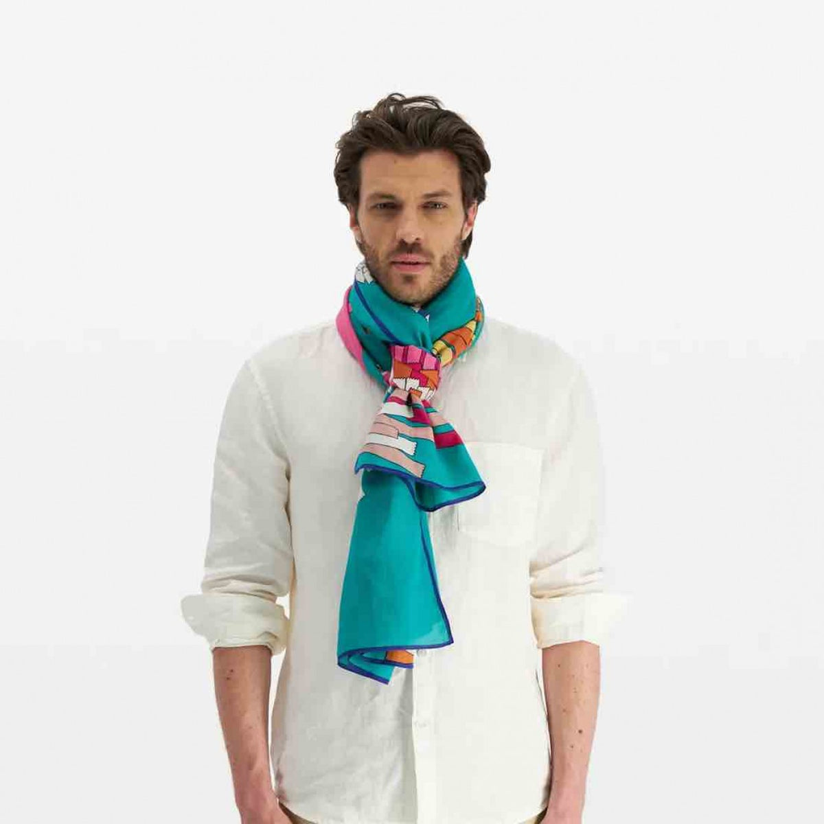 Inoui Editions Emerald SAGI Cotton Silk Scarf
