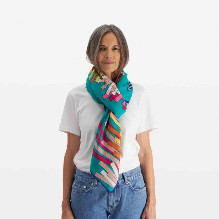 Inoui Editions Emerald SAGI Cotton Silk Scarf