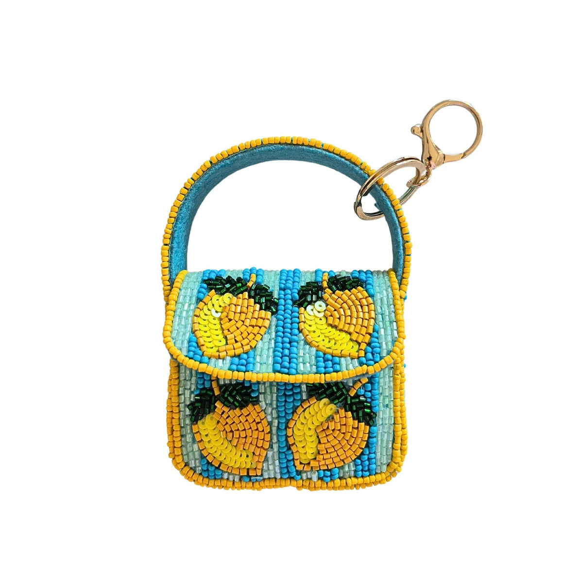 Mini Beaded Handbag Keychain - Limonade Daydream