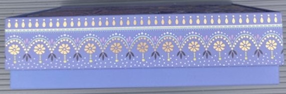Filigree Design Medium Rectangle Tin Blue - Sara Miller