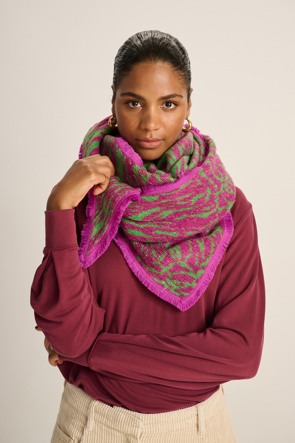 Shawl - Zebra Fiery Pink