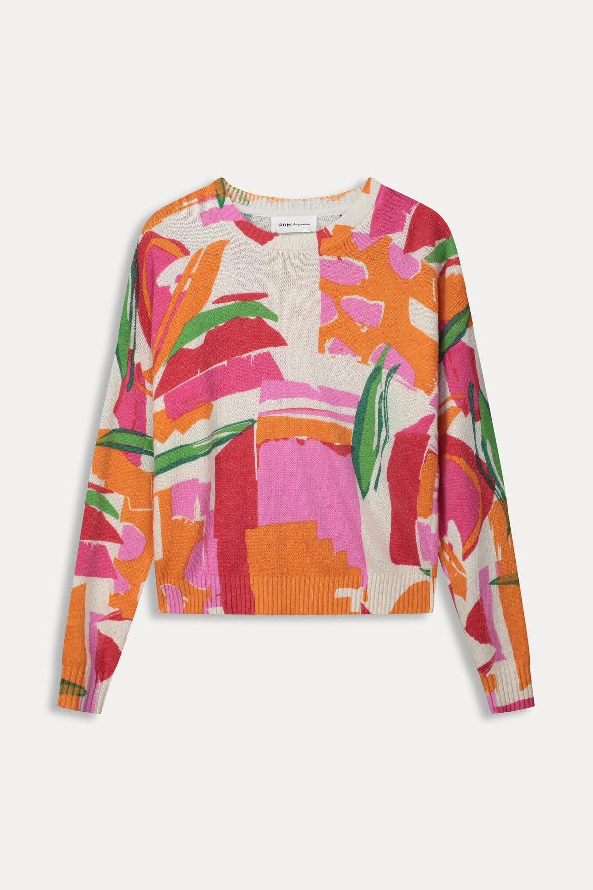 Cape Town Pullover features an original print inspired by the colourful houses of Cape Town - colours include Pink, Orange, Green and Beige