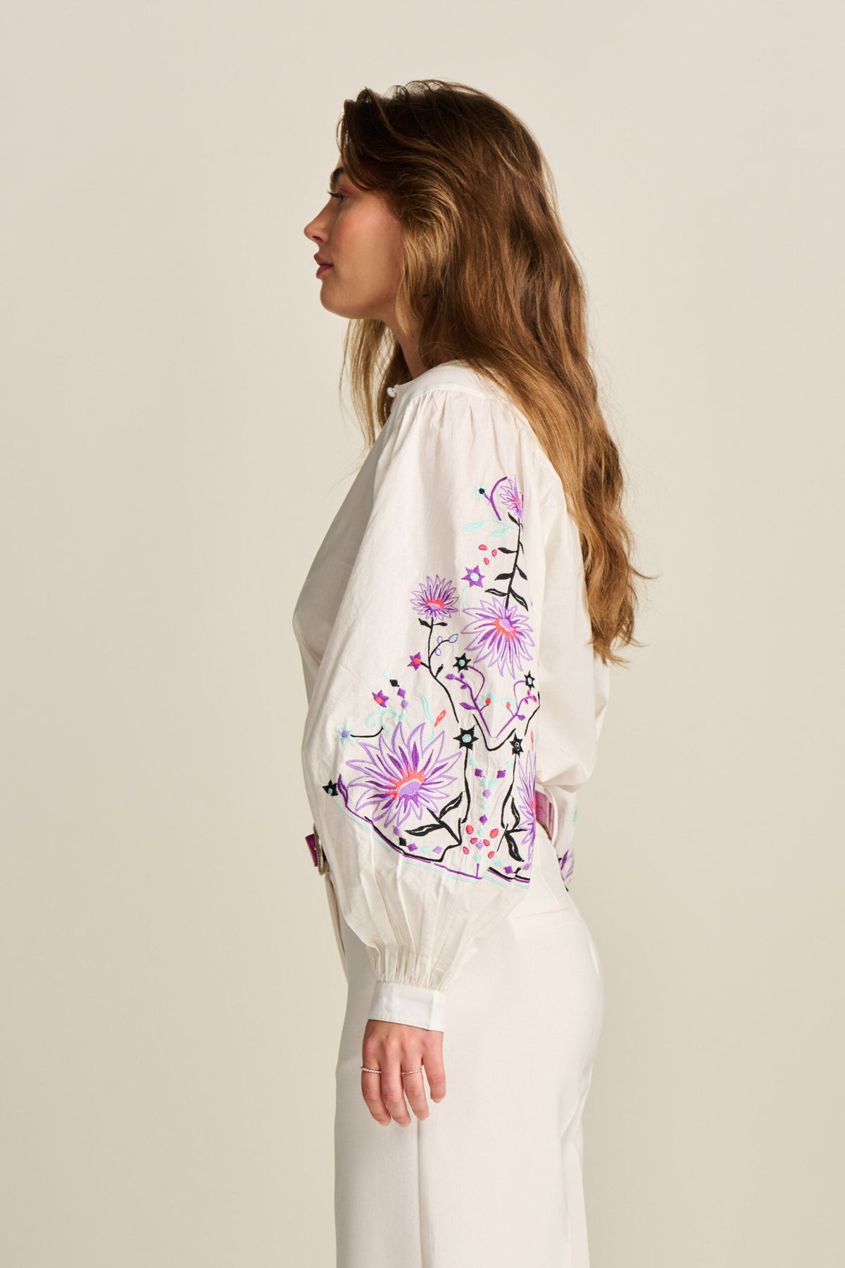 Blouse - Embroidery Purple