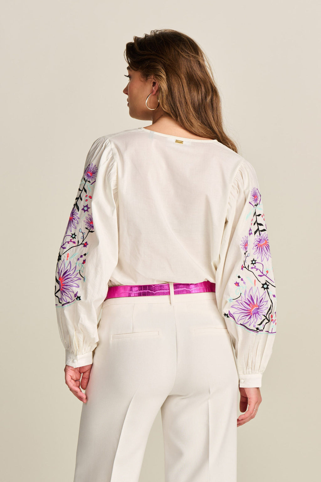 Blouse - Embroidery Purple