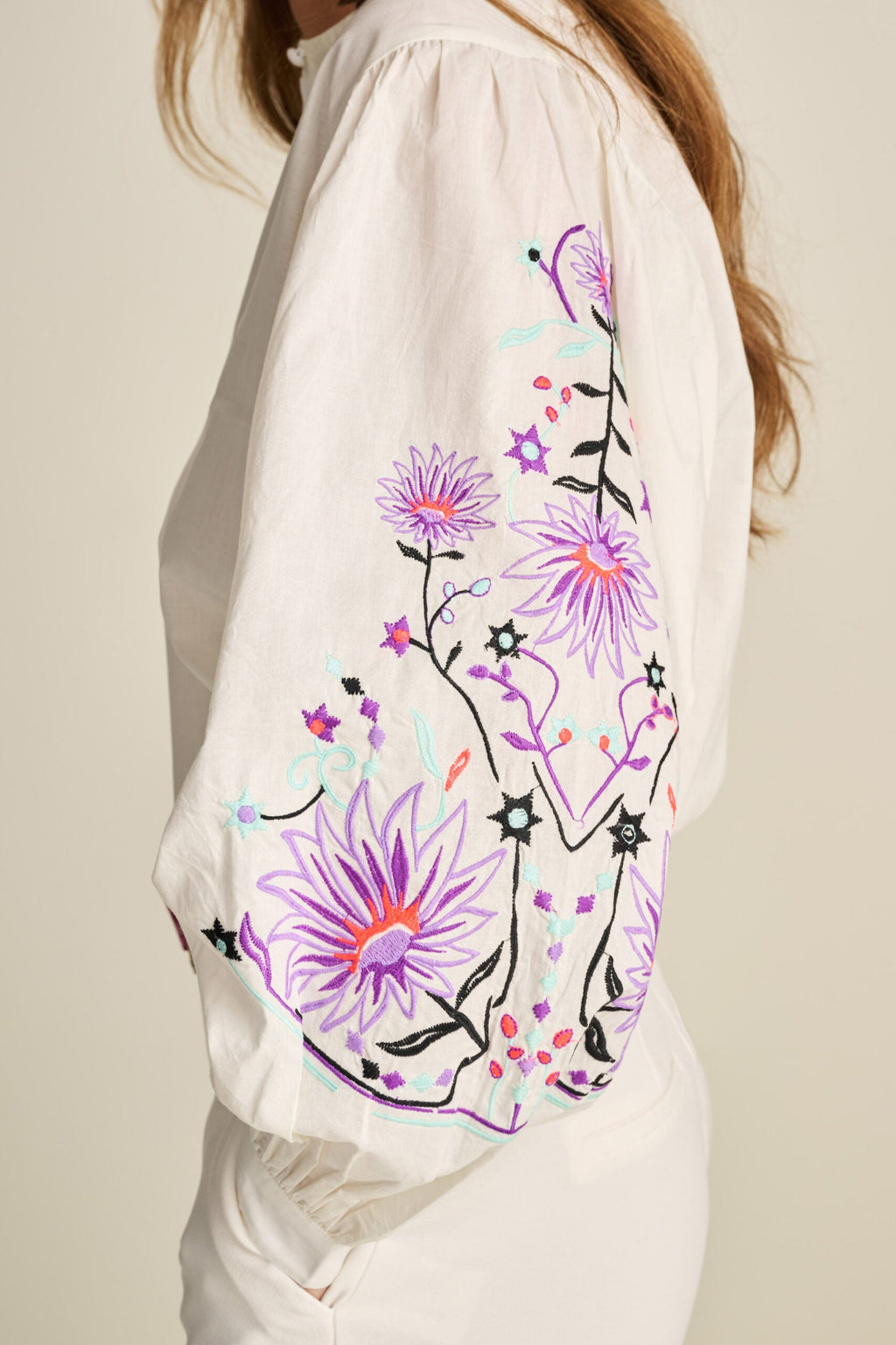 Blouse - Embroidery Purple