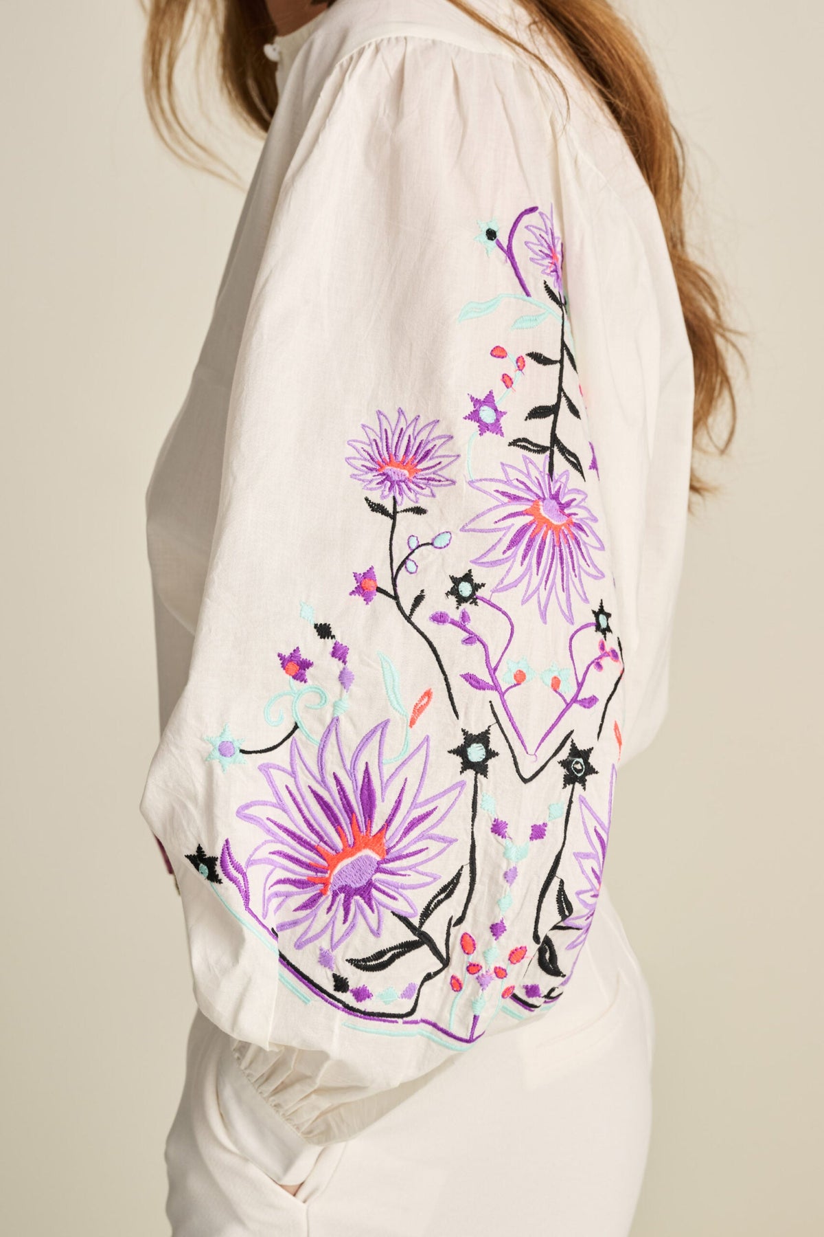 Blouse - Embroidery Purple