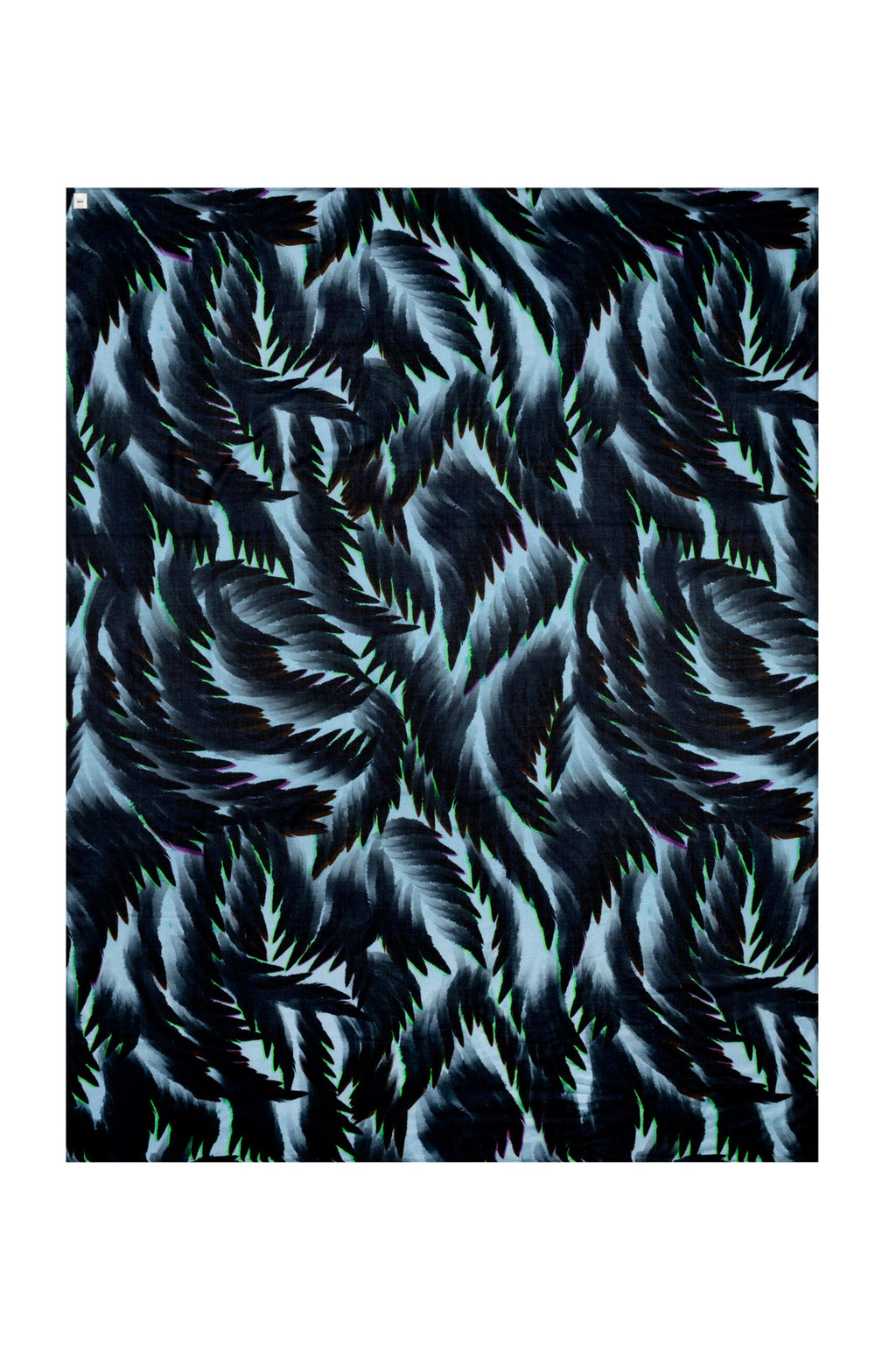 POM Feather Blue Shawl