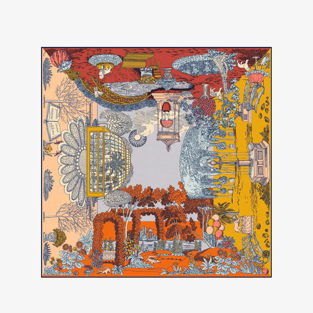 Quatre Saisons Square Scarf - 100x100cm