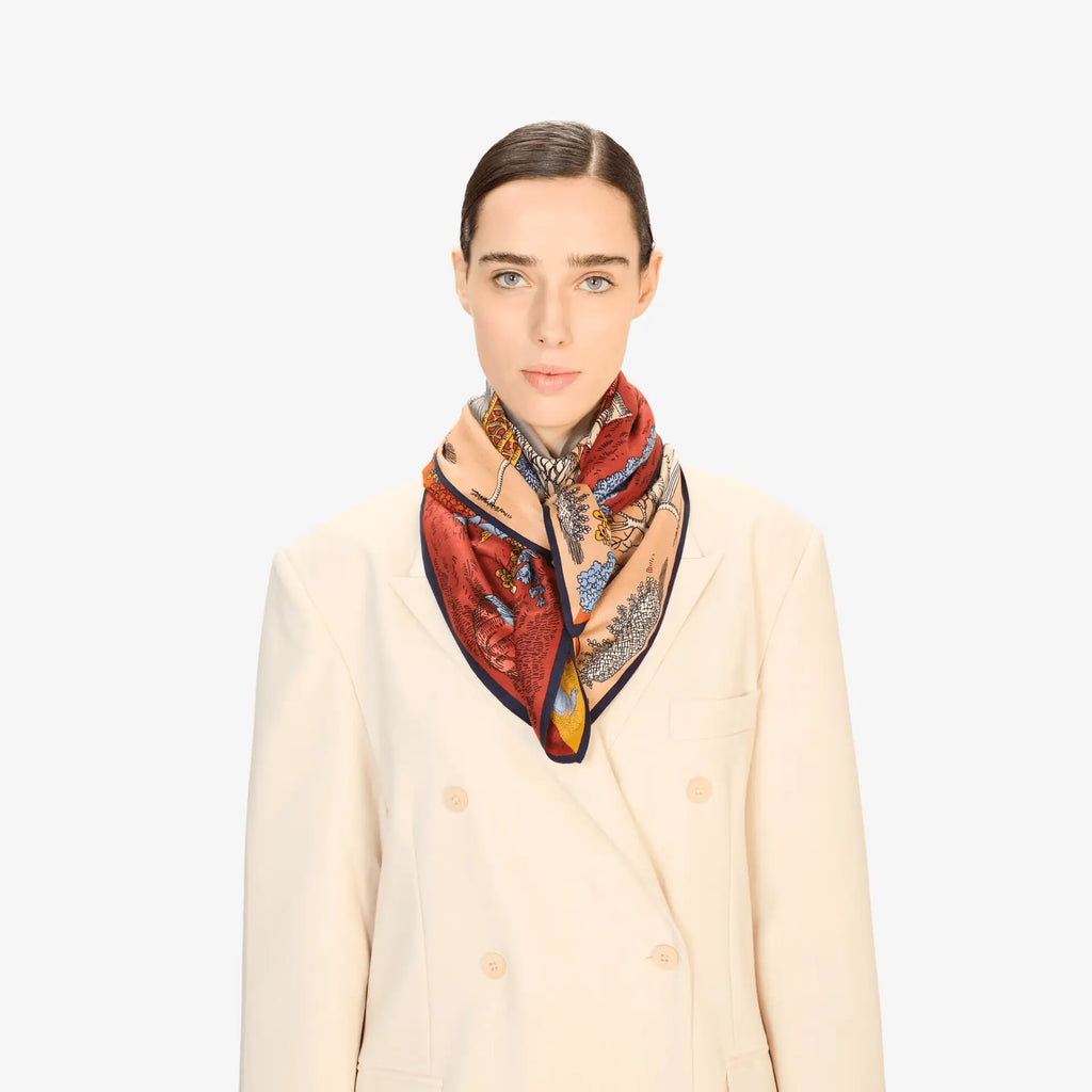 Quatre Saisons Square Scarf - 100x100cm