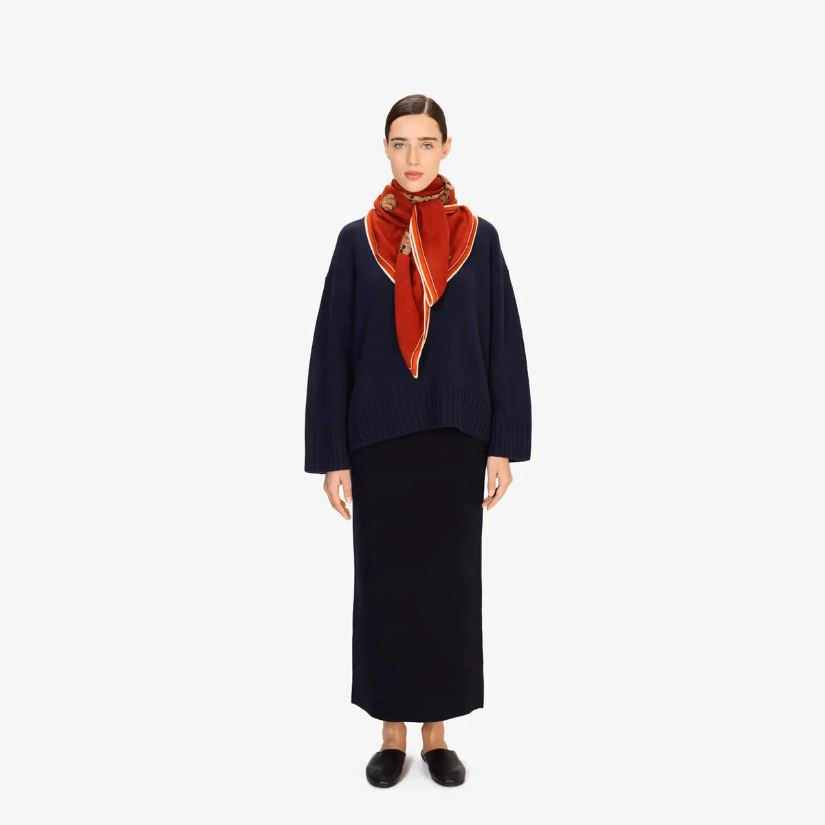 Jorgen Square Wool Scarf 130x130cm