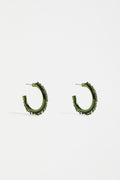 Satta Hoop Earring - Forest Green