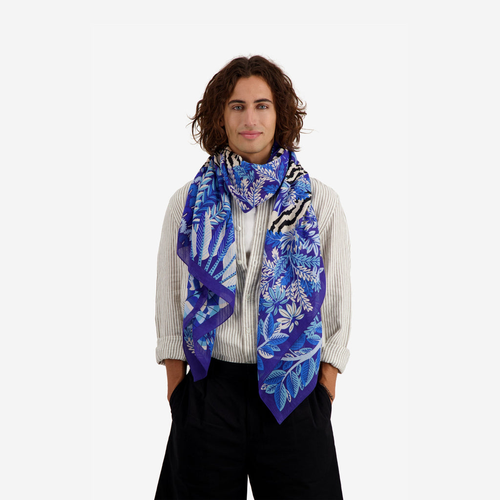Inoui Scarf 100 BALKHACH 100 x 190cm -  BLUE